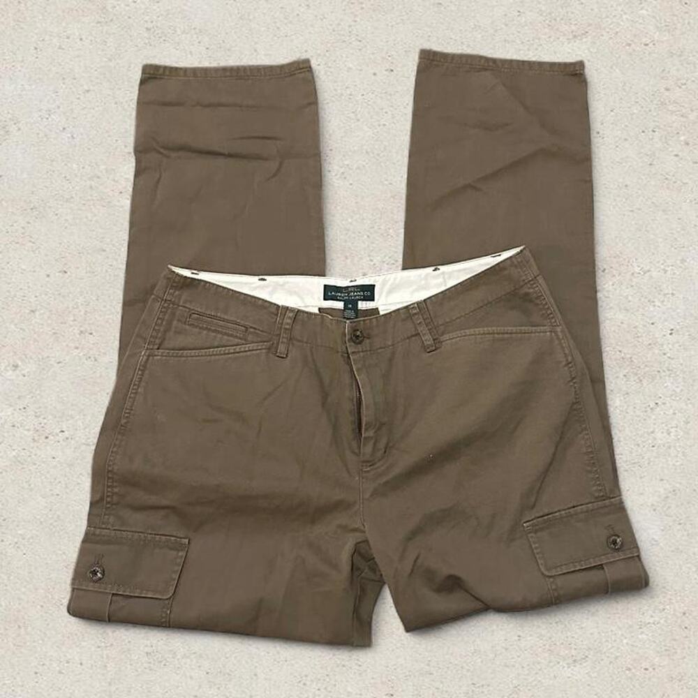 Vintage Lauren Ralph Lauren Olive Green Utility Cargo Straight Leg Pant